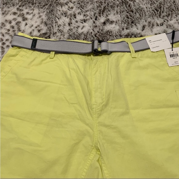 yellow Calvin Klein shorts and belt size 40 - Picture 9 of 9
